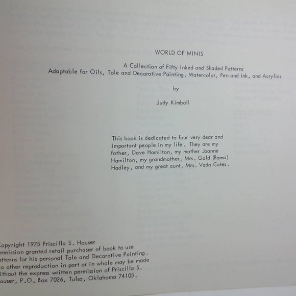 Pricilla Hauser Presents World of Minis' by Judy Kimball 1975 LOT#10 - Picture 2 of 3